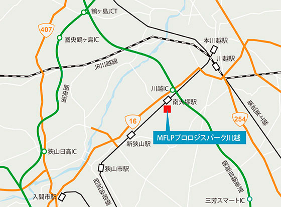 MFLPプロロジスパーク川越 地図