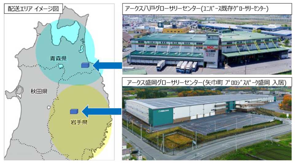 ユニバース社の物流拠点(9654) ユニバース社の物流拠点