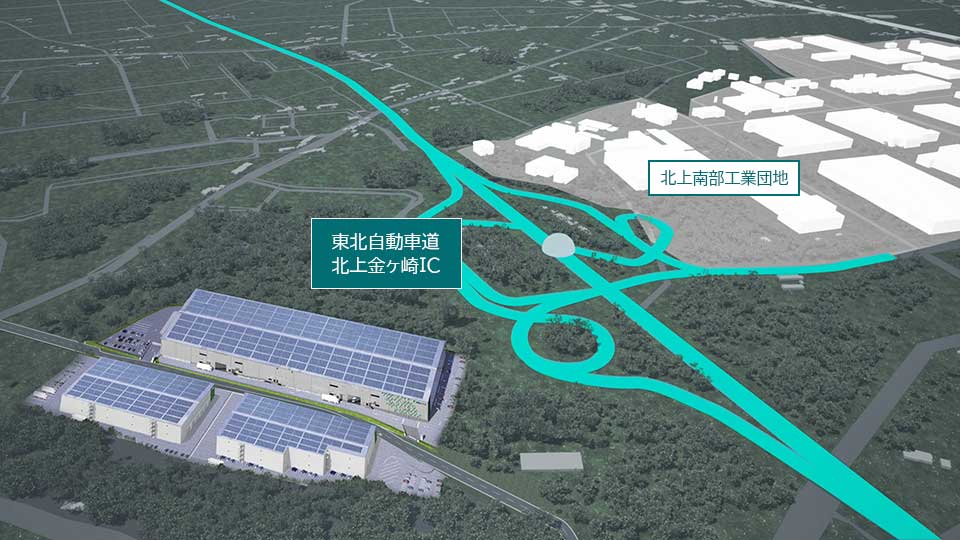 プロロジスパーク北上金ケ崎2（立地図―鳥瞰｜9654）