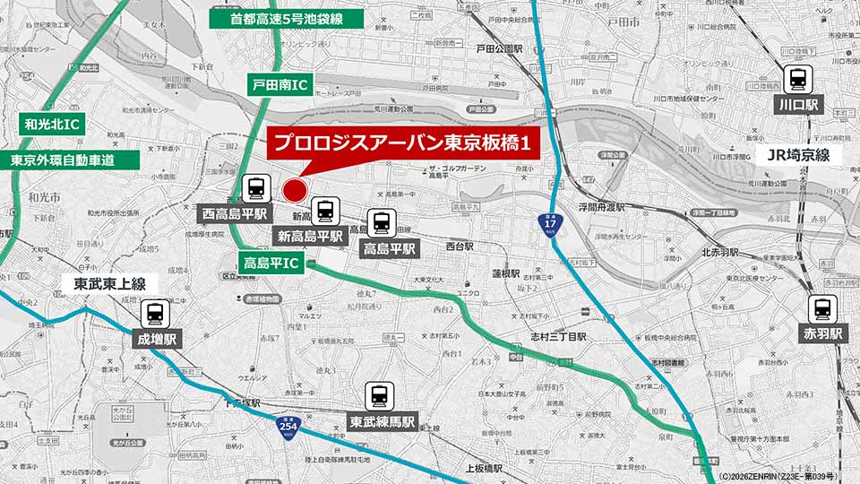 プロロジスアーバン東京板橋1（開発地マップ｜9654-20）