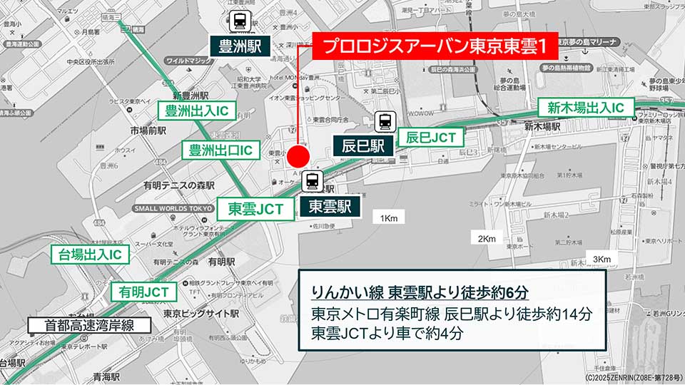 プロロジスアーバン東京東雲1（立地図｜9654-30）