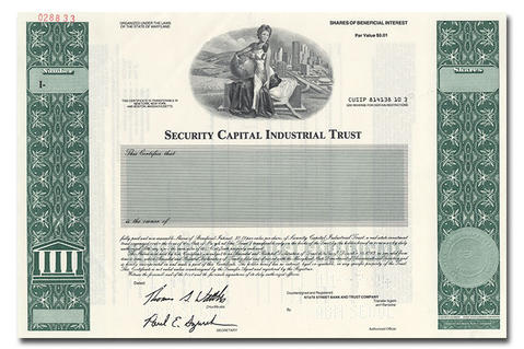 Prologis Timeline - 1994 Stock Certificate