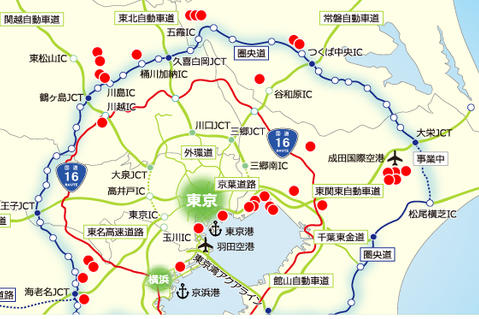 関東エリアマップ（2018年4月25日現在）