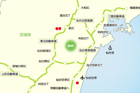 東北エリアマップ(2018年4月25日現在) 東北エリアマップ(2018年4月25日現在)